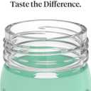 Lifefactory 22-Ounce Glass Water Bottle with Active Flip Cap and Protective Silicone Sleeve, Mint