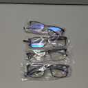 4-Pack Mens Reading Glasses Computer Reading Fashionable Frame Blue Light Blocking,Full Frame Readers Anti UV/eye fatigue(+2.0x Magnification Strength)