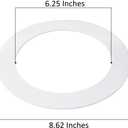 8 Pack Gloss White Goof Trim Ring for 8" Inch Recessed Can Lighting Down Light, Outer Diameter 8.6 Inches, Inner Diameter 6.2 Inches