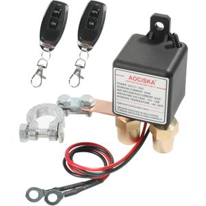 Remote Negative Battery Kill Switch Kit - Car Anti-Theft DC 12V 250A Control, Prevent Drain, Cut Off and Disconnect Switch