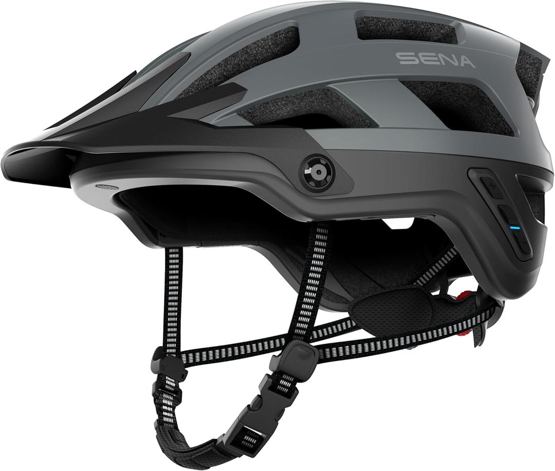 Sena M1 Smart Communications Mountain Bike Bluetooth Helmet (Matte Gray, Large)