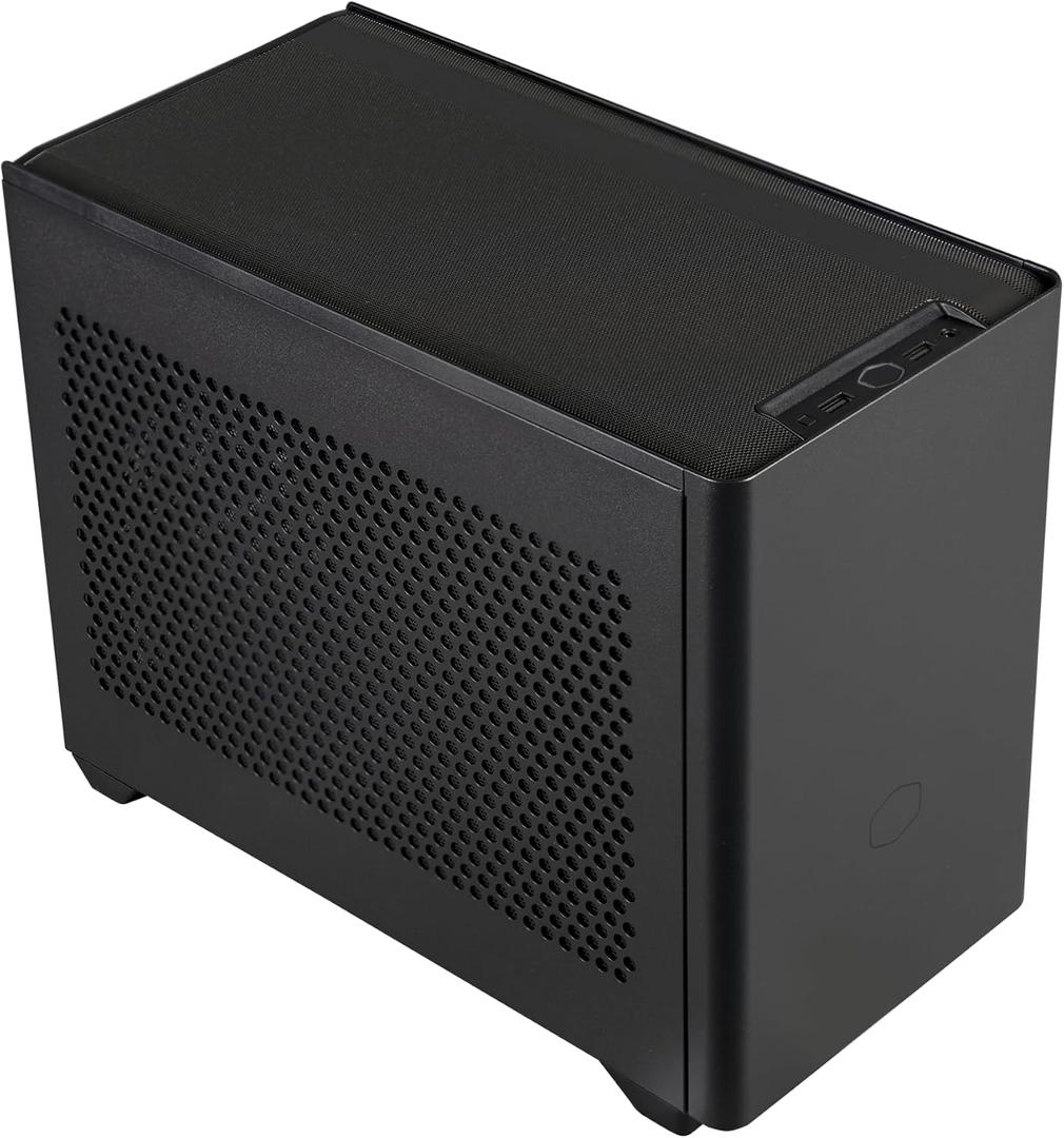 Cooler Master NR200 Mini-ITX PC Case  Compact High Airflow ITX Gaming Chassis, 280mm Radiator, 330mm Horizontal GPU Mount, 130mm SFX PSU Support, Up to 6 x 120mm Fans, Black