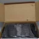 6 Tier Bamboo Rack Freestanding Floor, 24 Bottles Storage Shelves with Table Top, Stackable Display Rack for Kitchen, Bar, Dining Room, Black