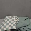 Blissful Diary Muslin Crib Sheets for Girl Boy, Boho Neutral Soft Cotton Baby Sheet for 52''x28'' Standard Crib Mattress, 2 Pack(Sage Checkboard & Sage Green)