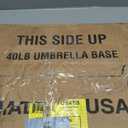 43lb Patio Umbrella Base Stand, Outdoor Square Concrete Stand Heavy Duty Market Umbrella Pole Holder, Black