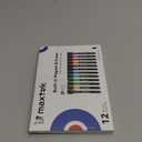 maxtek Magnetic Whiteboard Markers - 12 Count Colorful Fine Tip Dry Erase Markers with Eraser for Kids, Low Odor Thin Markers for Calendar Boards