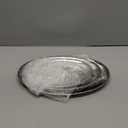 3 Pcs Stainless Steel Serving Tray Large Oval Platter Set, 11.8" 13.8" 15.7" Heavy Duty Metal Oval Serving Platter Mirror Polish Sizzle Plate for Fish Dessert Meat Sushi Birthday Wedding