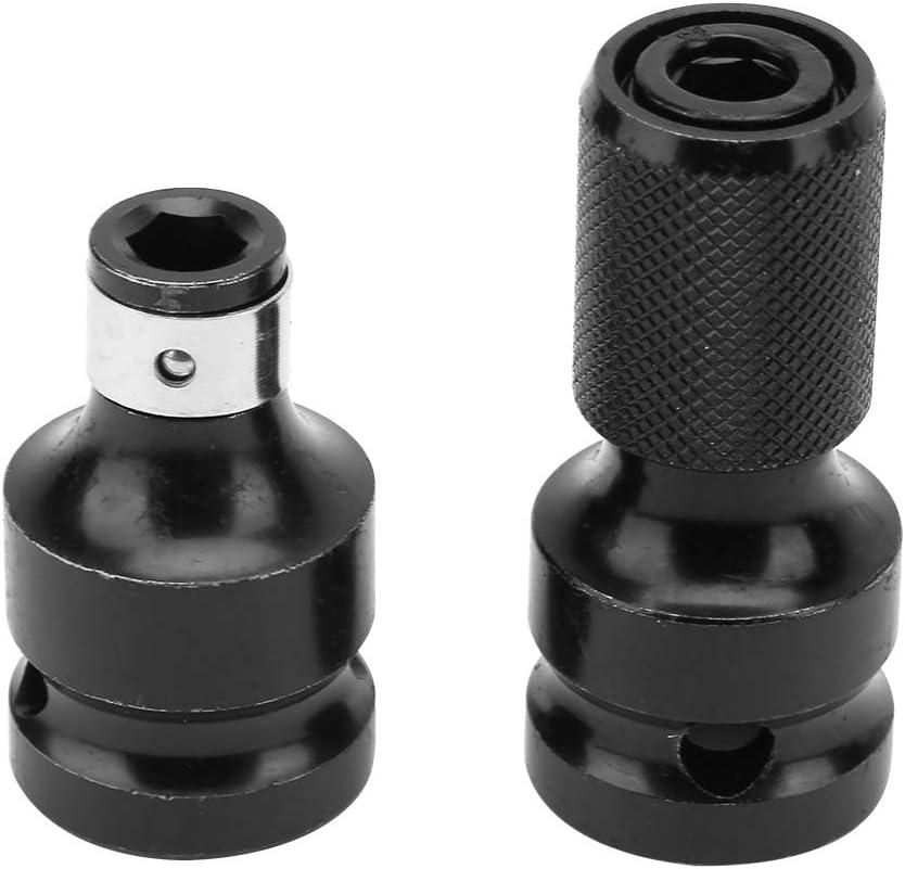 Impact Wrench Adapter, Hex Drill Chuck Adaptor Converter Telescopic Socket Adapters Quick Release 1/2 Inch Square Drive Conversions for Industrial Pneumatic Air Electric Ratchet Screwdriver Bit Holder