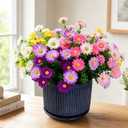 8 Bundles Artificial Daisy Flowers for Planters, Window Box, Garden Decor
