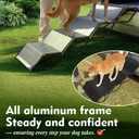 Dog ramp, 5-Step Dog ramps for Large Dogs with Non-Slip Surface, Portable Aluminum Dog Steps Supports up to 250 lbs,17.3" Wide Foldable Dog ramp for car, SUV, and Truck