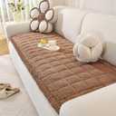 OstepDecor Couch Cover for Dogs Washable, Pet Couch Covers for Sofa, Soft Fuzzy Sofa Cover, Thick Couch Protector for Dogs, Pet Friendly Dog Mat for Couches and Sofas (27.6" x 82.7", Brown)