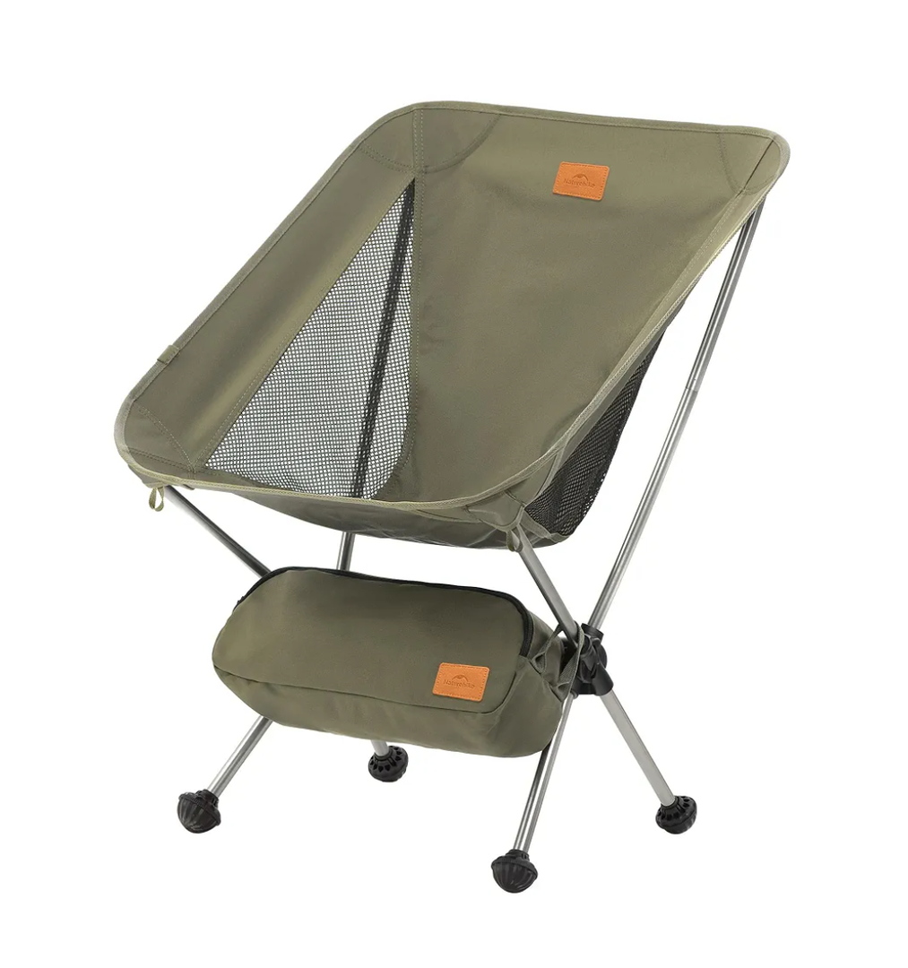 Naturehike YL08 Ultralight Camping Chair, 2.38 LBS Portable Backpacking Chair with Anti-Sinking Feet, Lightweight Compact Folding Hiking Camp Chair, Size: Standard