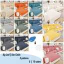 Stretch Sofa Covers for Cushion Couch,Universal Wear Resistant Slipcover with Elastic Bottom,Magic Couch Cover Furniture Protector,Anti-Slip L Shape Sofa Cover,Headrest Cover,Weave-Mustard yellow