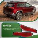Left and Right Rear Bumper Reflector Light Compatible with Cherokee 2014 2015 2016 2017 2018 68105144AC 68105145AC (Left+Right)