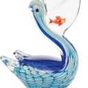 Beachcombers 7" x 5" Pelican Glass Figure Figurine Table Top Ornament Animal Sculpture Sea Animal Beach Nautical Coastal Decor Decoration Blue