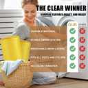 2 x Shoe Washing Machine Bag, Laundry Shoe Bag for Washer and Dryer, Yellow Sandwish Mesh, 2L(8x15in)