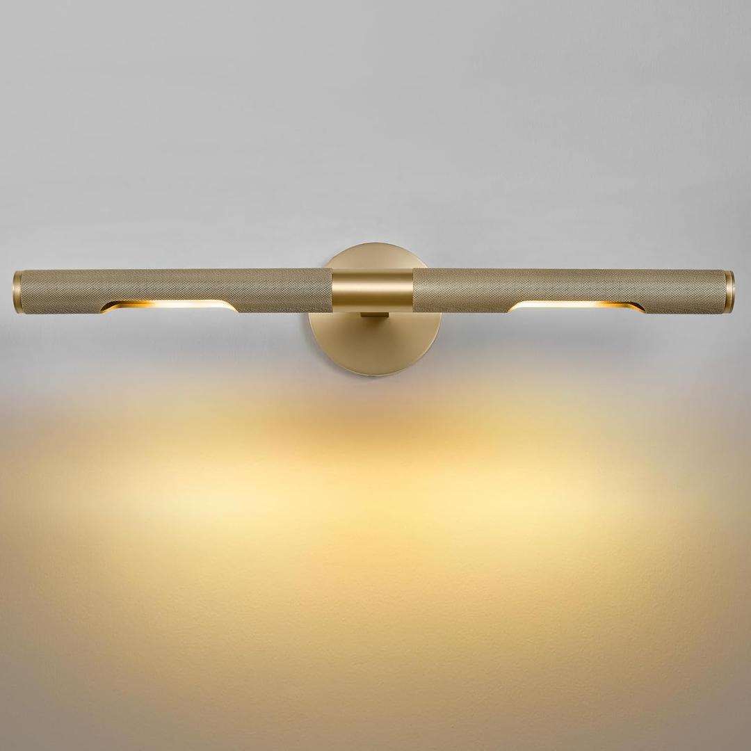 22" L Picture Light Dimmable Vanity Bathroom Light Rotatable 360 Wall Sconce Lights for Pictures Art Gallery Painting Frame,Include Bulbs,Brass 22" L x 1.38" D