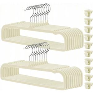 Velvet Pants Hangers 20 Pack,Premium Non Slip Velvet Hangers,Thin Space Saving Slim Clothes Hangers with 360 Swivel Hook,13.77inch