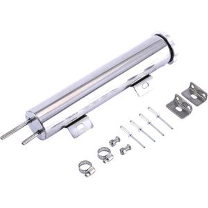 Radiator Coolant Over Flow Puke Tank Can 2 X 10 Inch Polished Stainless Steel 14 OZ 2'' X 10''