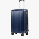 Coolife Luggage Expandable Suitcase PC+ABS with TSA Lock Spinner (Navy, Small (20'' Carry On)