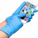 3 x Disposable Nitrile Gloves, 5 Mil Thickness Latex-Free & Powder-Free Food Safe, Cooking, Cleaning Gloves (Blue of 50)
