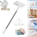 Snap Grip Mini Mop, 2026 Upgraded Disposable Dust Mop, Zero Touch Mini Mops, Convenient Cloth Changing Mops for Kitchen Counter, Foldable 130cm Adjustable Long Handle Mopping Stick (1 mop + 5 Cloths)
