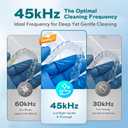 Dental Ultrasonic Retainer Cleaner Machine - 45kHz Dental Cleaning Pod with 4 Modes, Digital Timer & 200ML Capacity for Denture, Mouth Guard, Aligner, Night Guard, Braces, Toothbrush Head & Jewelry