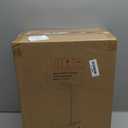 Oneach Rattan Floor Lamp for Bedroom, Boho Floor Lamp with Foot Switch, Farmhouse Standing Lamps for Living Room with Hand-Woven Shade, Walnut Metal Base & Pole