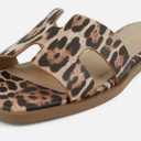 Soda Women Slip-On Sandals H-Band Flip-Flops Slides Square KNIT Leopard Cheetah 10