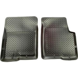 Husky Liners Classic Style Floor Mats | Fits 2001-2003 Ford F-150, SuperCrew (Crew Cab),1997-2002 Expedition, 1998-2002 Linvoln Navigator, 2002 Lincoln Blackwood | Front Row, 2-pc Black - 33401