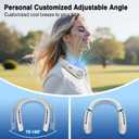 ChillGo Portable Neck Fan - 8400 RPM Enlarged Turbo Airflow - 5200mAh Personal Rechargeable Cooling Wearable Fan - Max 16H, 4 Speeds, Foldable, LED Display - Great Gifts for Men Women - NYC Snowfall