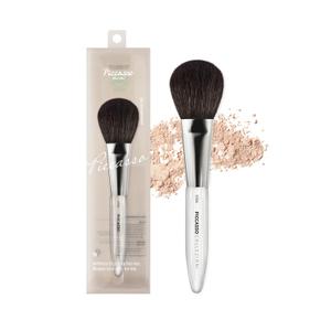 Piccasso COLLEZIONI 103A Powder Brush Soft Makeup Brush for Face, Fluffy Blush and Setting Tool with Goat Hair Blend, Ideal for Powder Application, Shading, and Natural Finish, Professional Korean