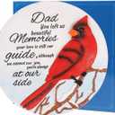 10 Inch Polyresin Memorial Garden Stone, Sympathy Gift for Loss of Dad, Memorial Plaques for Outdoors, Garden Stones In Memory of Loved Ones, Remembrance of Beloved Father