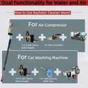 32" Radiator Cleaning Wand,Water and Air Dual-Use Cleaner Wand 4500 PSI Pressure Washer Tool for Car Radiator Flush and Washable Air Filter with 360 Swivel Quick Coupler,Switch and Fitting