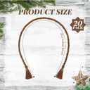 Dingion 20 Pcs Christmas Garland Decorative Banister Ties with Tassel 25.2 Inches Christmas Reusable Twist Ties for Garland Fireplace Staircase Banister Home Xmas Holiday Decorations(Brown)