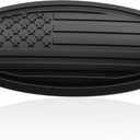 Rear Tailgate Flag Overlay Emblem, 5 Inch American Flag Badge Fits for Ford Bronco Sport 2020 2021 2022 2023 (Matte Black)