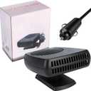 12V 200W Portable Car Heater & Defroster - 12 Volt Plug in Car Heater for Vehicle, Windshield Defogger with 360 Rotation (Black)