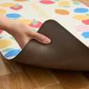 SUR LA Table Kitchen Essentials Zest Up Your Life Citrus Fruit Anti Fatigue Comfort Mat, Kitchen Mat, Standing Desk Mat, Non-Slip Backing, Yellow/Blue/Ivory, 20"x39"