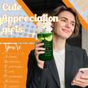 Skylety 36 Pcs Thank You Gifts for Coworker Teacher Appreciation Gift Employee Appreciation Gifts Cups Bulk Mother's Day 13.5 oz Clear Skinny Tumblers with Straws Lids Bow(You're Awesome,Beige)