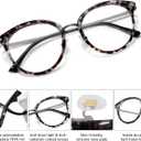 SOJOS Retro Round TR90 Blue Light Reading Glasses Womens Mens Readers Computer Glasses Eyewear Frame SJ9001