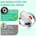 DG64-00473A Compatible for Samsung Stove Knobs Replacements/Knobs for Samsung Stove NX58F5700WS NX58H5600SS NX58H5650WS NX58J7750SS NX58M6850SS,5Packs Metal