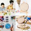 Maputune 4 Pcs 12-13 inches Large Unfinished Wood Slices for Centerpieces, Natural Rustic Wooden Plate for DIY Craft, Round Wood Chips for Table Signage Painting Wedding Party Christmas Decor