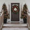 38 Pcs Brown Velvet Christmas Ball Ornaments, Christmas Tree Decorations with Paper Ornaments, Shatterproof Hanging Xmas Dcor Set for Office Home Holiday in 3 Sizes(Small Medium Large)