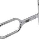 4PCS Zinc Alloy Clothes Rod Clothes Holder Flat Pipe Flange Top Mounted Thickened Clothes Holder with Screws 70x39.4x15.3mm Silver Oval Closet Rod Support