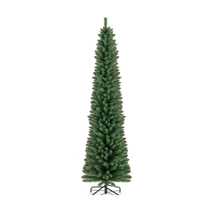 7 Feet Pencil Christmas Tree with 523 Memory Wire Branch Tips and Upgraded Metal Stand