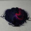 Half and Half Long Straight Anime Purple Pony Cosplay Wig with Bangs, 29'' Dark Purple Mxied Pink Pony Costume Wigs for Women Halloween Party