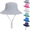 Baby Sun Hat Toddler Summer UPF 50+ Sun Protective Bucket Hat Wide Brim Beach Hats for Baby Boys Girls 0-6 Years