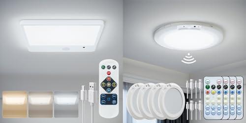 JACKYLED New Upgraded Rechargeable Motion Sensor Ceiling Light 4 Pack JACKYLED New Upgraded Rechargeable Motion Sensor Ceiling Light 4 Pack