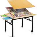 Puzzle Table with Drawers and Folding Metal Legs, 1500 Pieces Portable Puzzle Board with Cover, No Assembly Required, 3 Adjustable Tilting Angles, Easy to Move, Birthday Gift for Mom Seniors