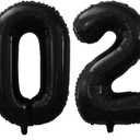 GOER 2026 Foil Number Balloons for 2026 New Year Eve Festival Party Supplies Graduation Decorations (Black,32 Inch)